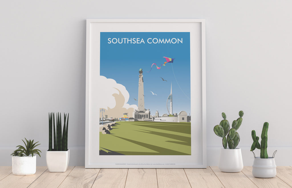 Southsea Common By Artist Dave Thompson - Premium Art Print