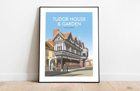 Tudor House & Garden By Artist Dave Thompson - Art Print