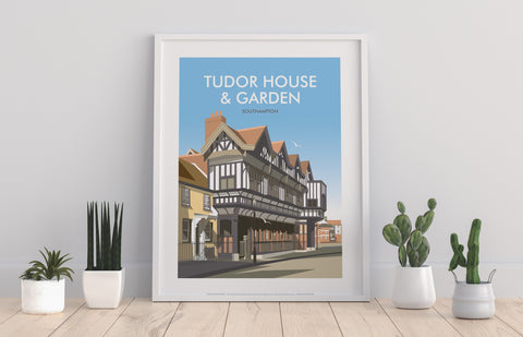 Tudor House & Garden By Artist Dave Thompson - Art Print
