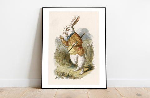 The White Rabbit Checks His Pocket Watch - 11X14inch Premium Art Print