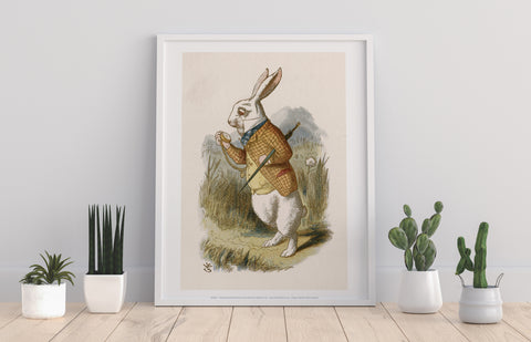 The White Rabbit Checks His Pocket Watch - 11X14inch Premium Art Print