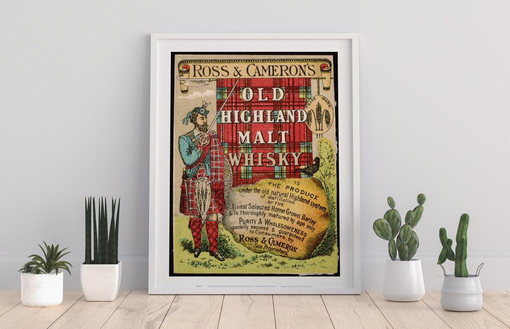 Ross & Cameron's, Old Highland Malt Whiskey - Art Print