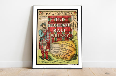 Ross & Cameron's, Old Highland Malt Whiskey - Art Print