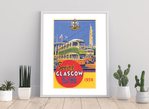 Seeing Glascow By Tram And Bus - 11X14inch Premium Art Print
