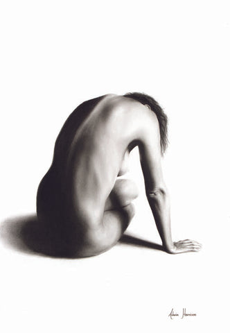 AHVIN150: Nude Woman Charcoal Study 56