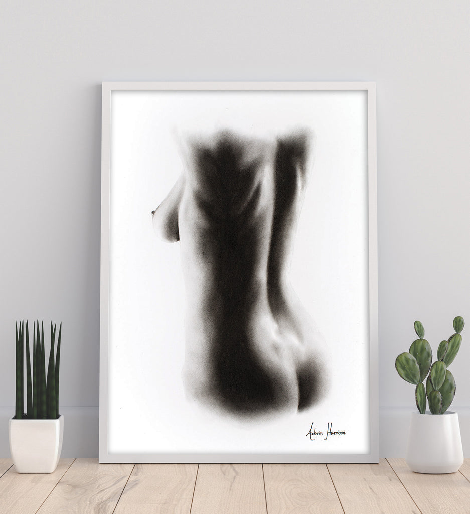 AHVIN154: Nude Woman Charcoal Study 60