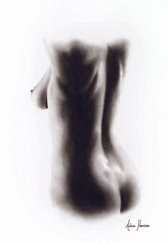 AHVIN154: Nude Woman Charcoal Study 60