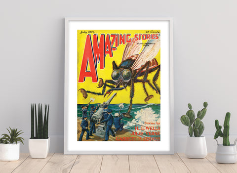 Amazing Stories By, H. G. Wells, Jules Verne Art Print