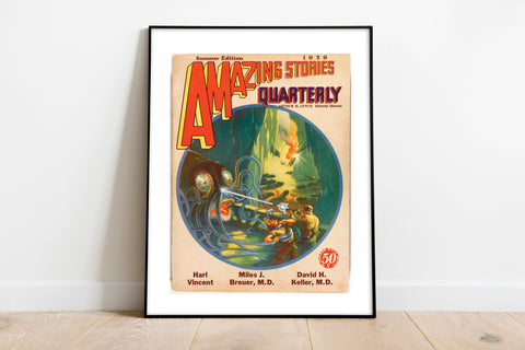 Vintage Retro Poster Of Amzing Stories 1929 - Art Print