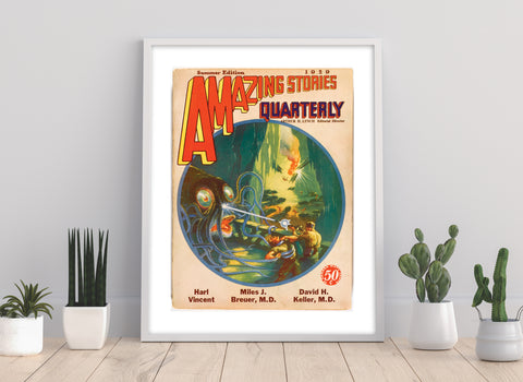 Vintage Retro Poster Of Amzing Stories 1929 - Art Print