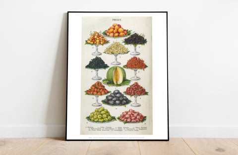 Vintage Retro Poster Of Of Fruit - 11X14inch Premium Art Print