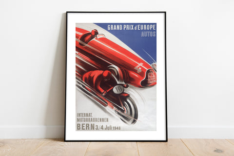 Grand Prix D'Europe Autos - 11X14inch Premium Art Print