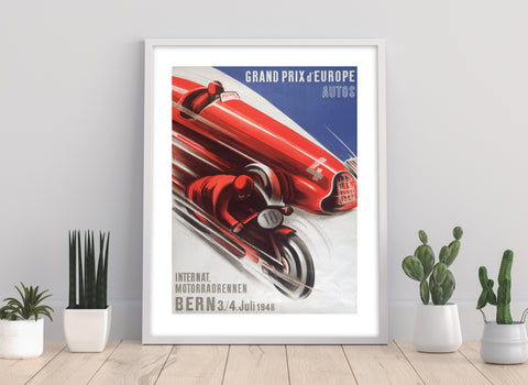 Grand Prix D'Europe Autos - 11X14inch Premium Art Print
