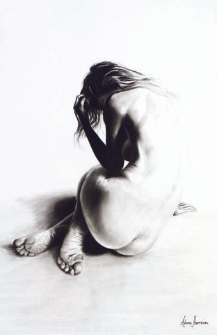 AHVIN239: Nude Woman Charcoal Study 38