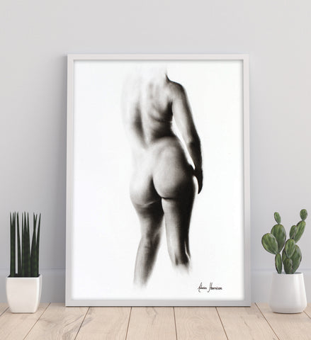 AHVIN242: Nude Woman Charcoal Study 45