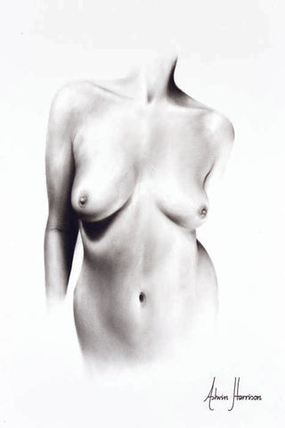 AHVIN283: Nude Woman Charcoal Study 66