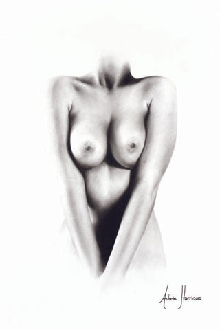 AHVIN284: Nude Woman Charcoal Study 67