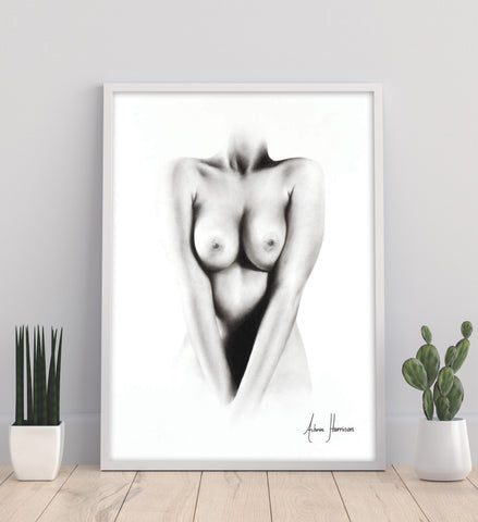 AHVIN284: Nude Woman Charcoal Study 67