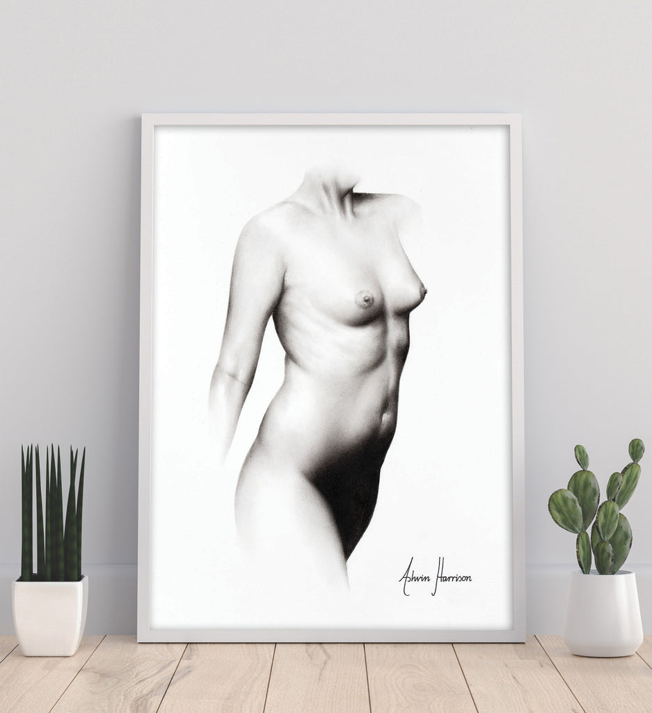 AHVIN308: Nude Woman Charcoal Study 68