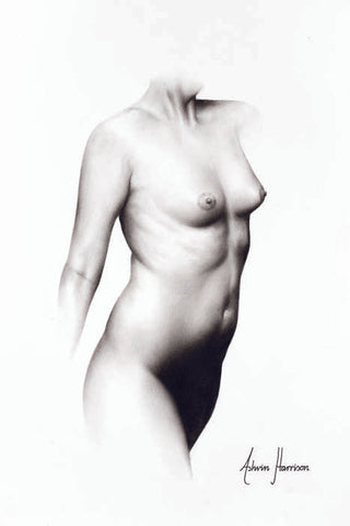 AHVIN308: Nude Woman Charcoal Study 68