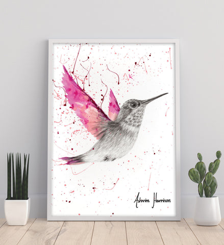 AHVIN466: Magenta Rose Bird