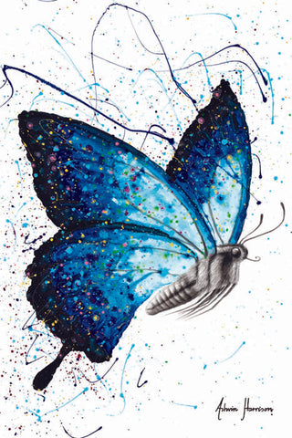 AHVIN566: Blue Freedom Butterfly