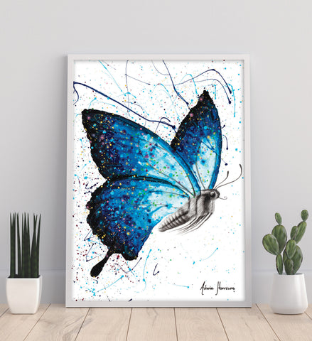 AHVIN566: Blue Freedom Butterfly