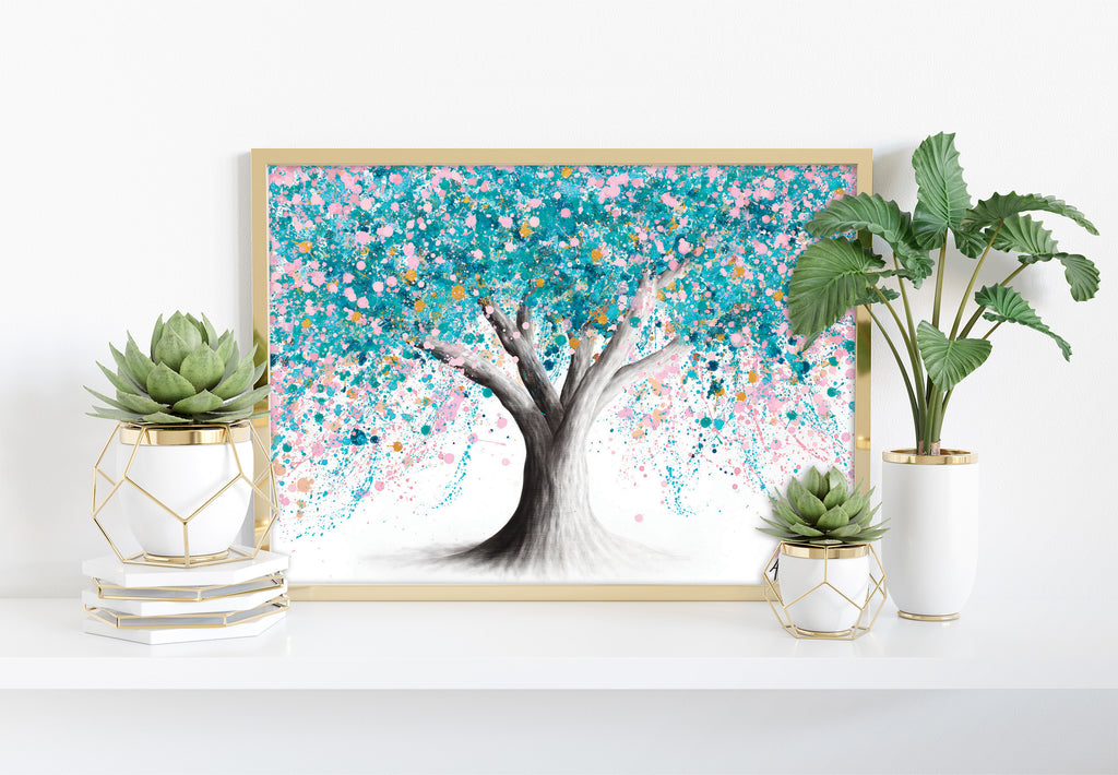 AHVIN757: Turquoise Blossom Tree