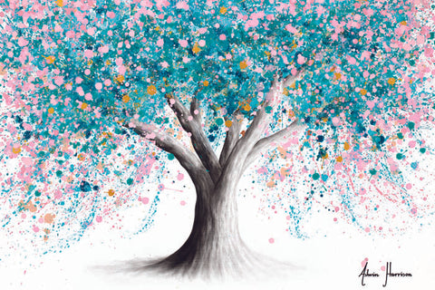 AHVIN757: Turquoise Blossom Tree