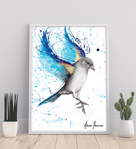 AHVIN766: Sparkling Blue Bird