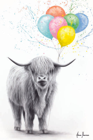 AHVIN837: The Highland Cow And The Balloons