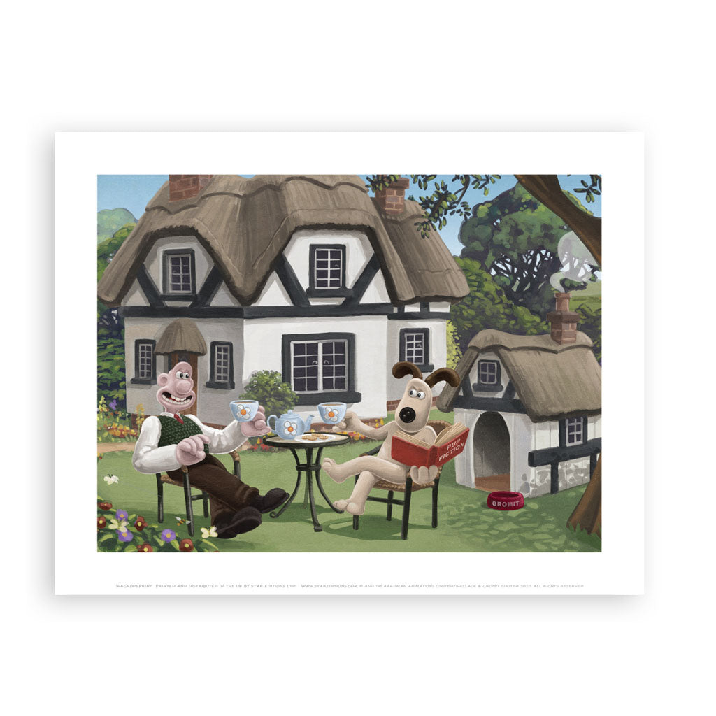 WAGR005: Wallace and Gromit Drinking Tea in the Garden