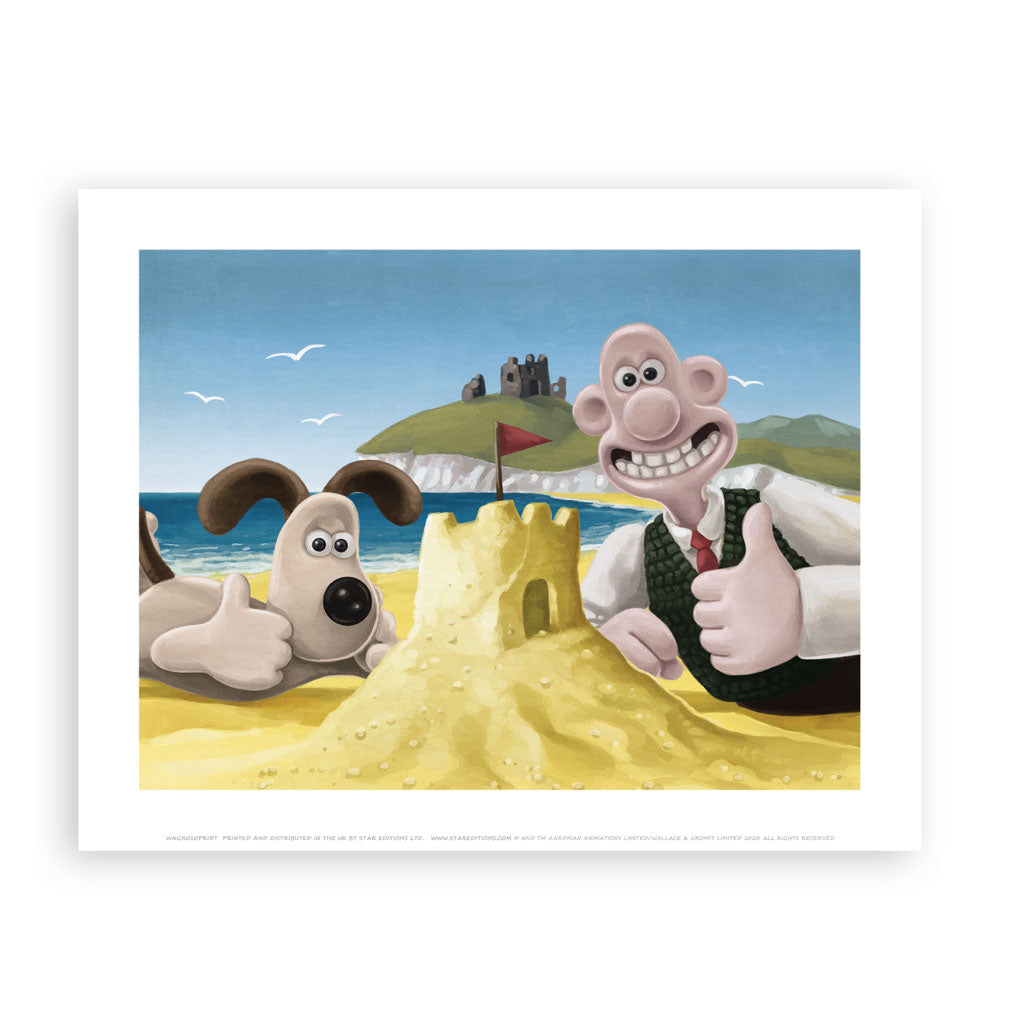 WAGR010: Wallace and Gromit make a Sandcastle