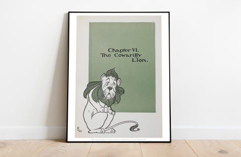The Wizard Of Oz The Cowardly Lion. Green - Art Print