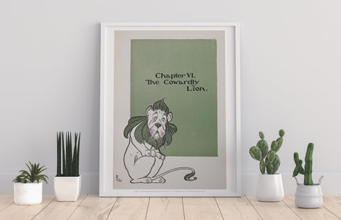 The Wizard Of Oz The Cowardly Lion. Green - Art Print