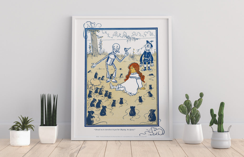 Wizard Of Oz Dorothy, Tin Man, Scarecrow, Mice - Art Print