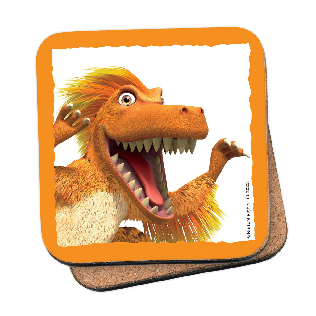 Dinosaur Boo Headshot - Cork Coaster