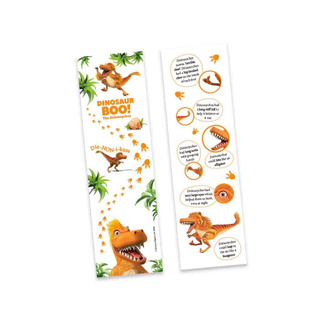 Dinosaur Boo The Deinonychus Bookmark