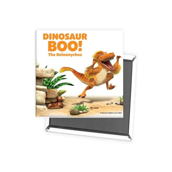 Dinosaur Boo The Deinonychus Square Magnet