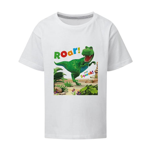 Dinosaur Roar Letters - Kids White T-Shirt