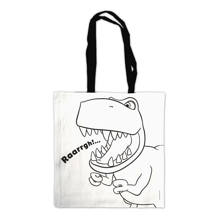 Dinosaur Roar Lineart Tote Bag