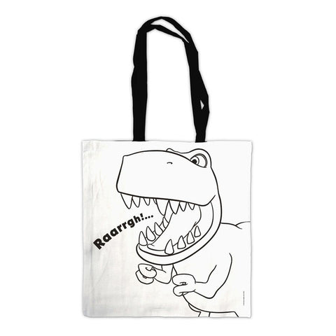 Dinosaur Roar Lineart Tote Bag