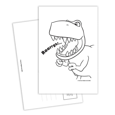 Dinosaur Roar Lineart Postcard