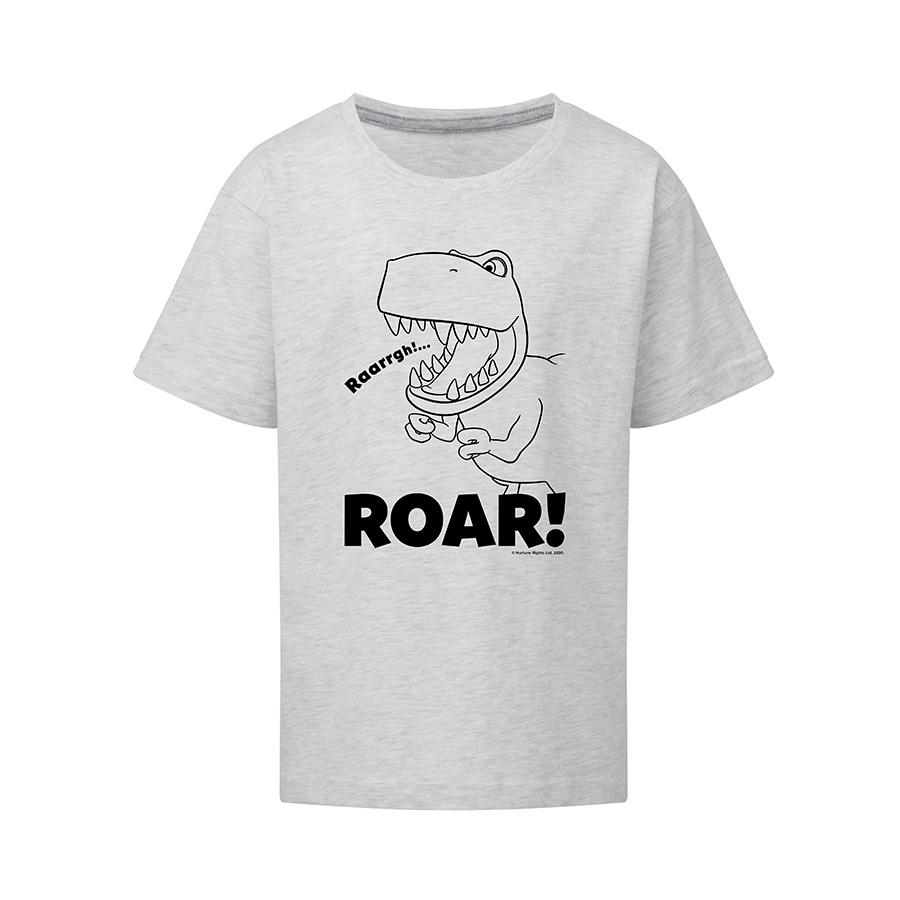 Dinosaur Roar Lineart Kids T-Shirt