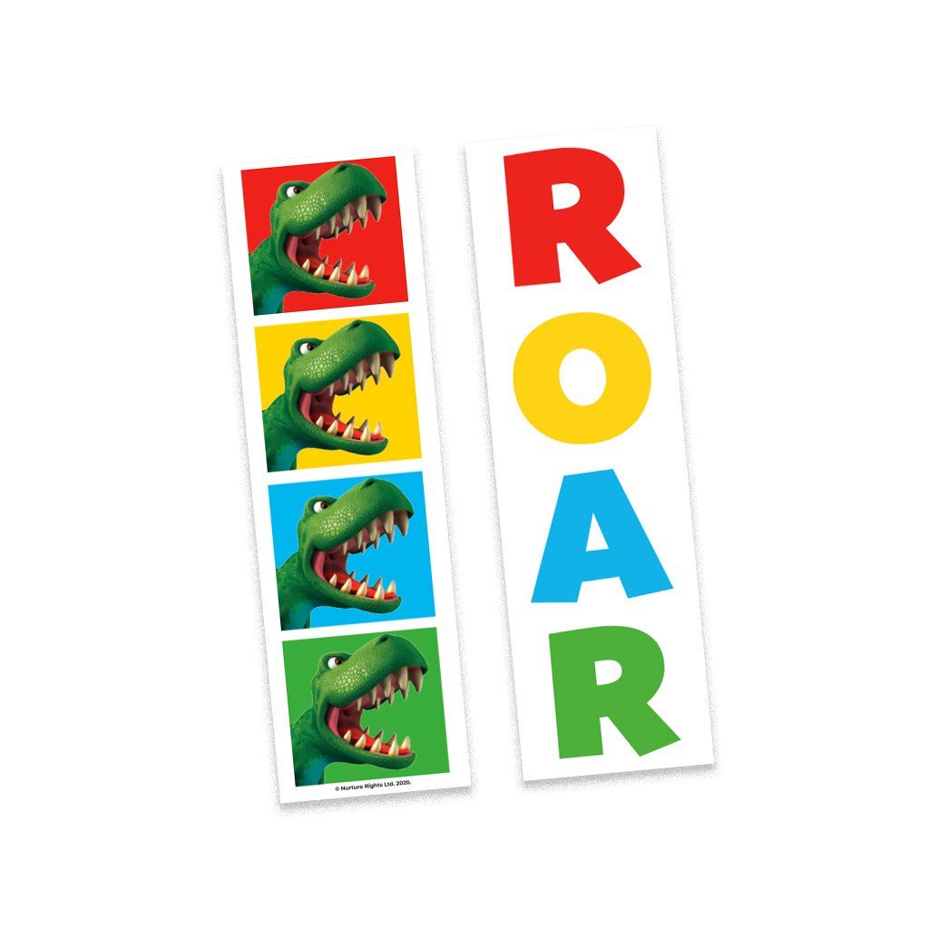 Dinosaur Roar SQUARES Bookmark