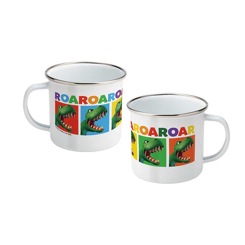 Dinosaur Roar Squares Enamel Mug