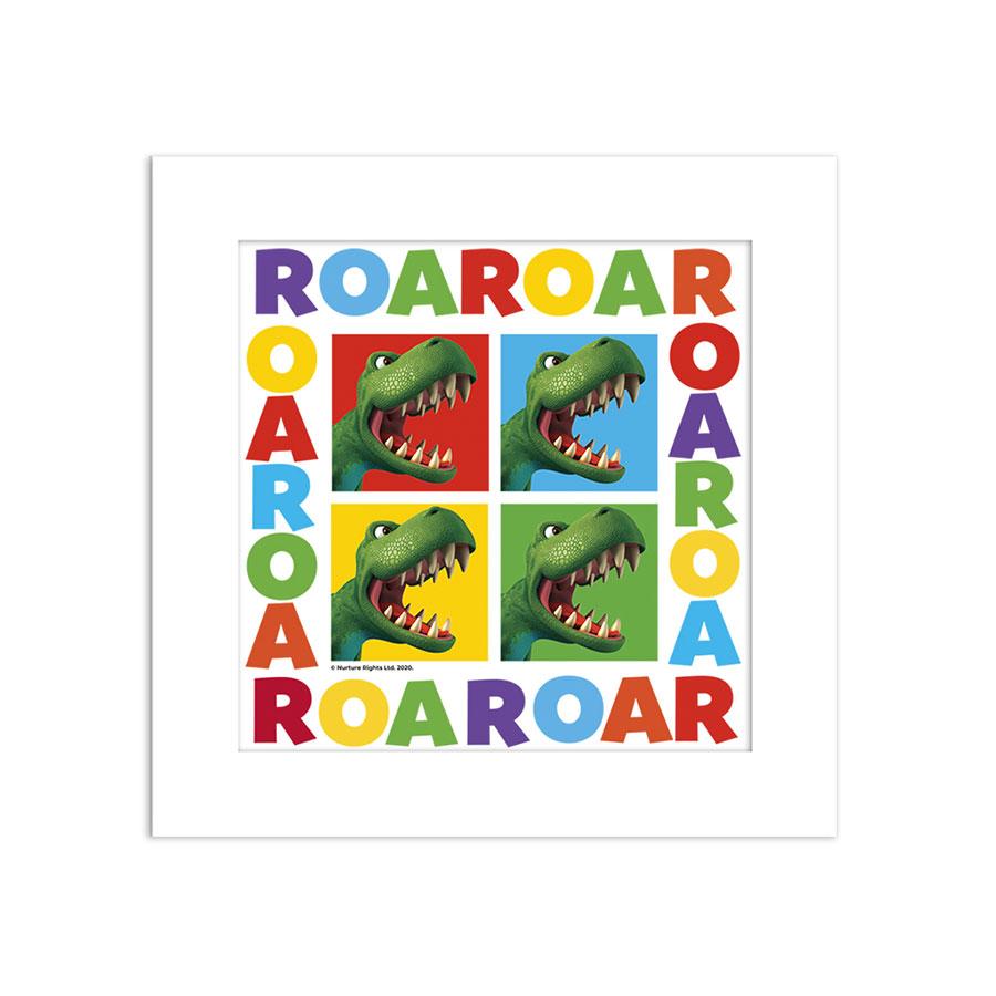 Dinosaur Roar Squares Art Print