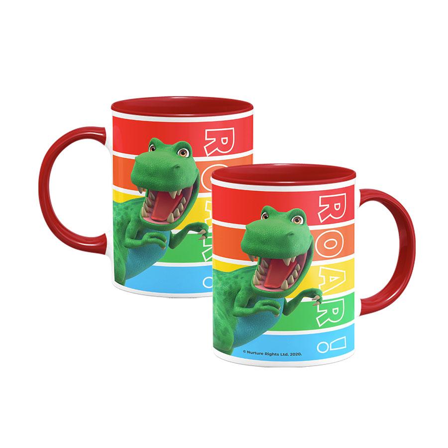 Dinosaur Roar Stripes Coloured Insert Mug