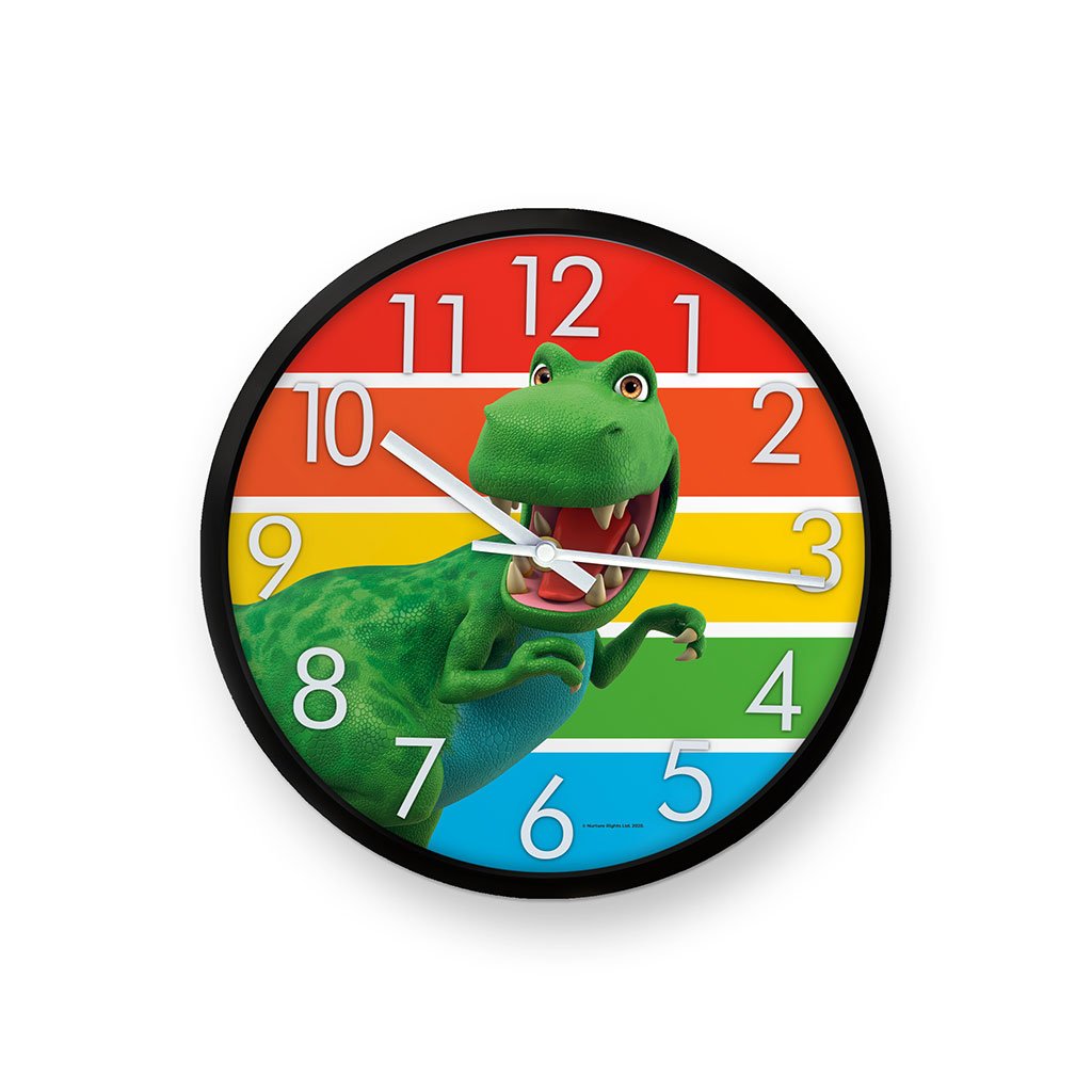 Dinosaur Roar Stripes Wall Clock
