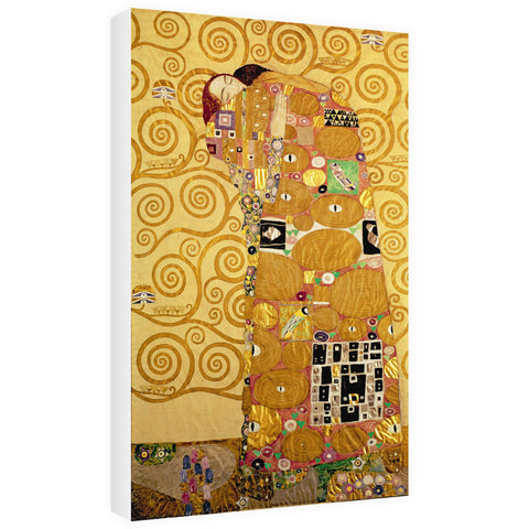 Fulfilment (Stoclet Frieze) c.1905-09 (tempera, w/c) (see 259350 for detail) by Gustav Klimt 20cm x 20cm Mini Mounted Print